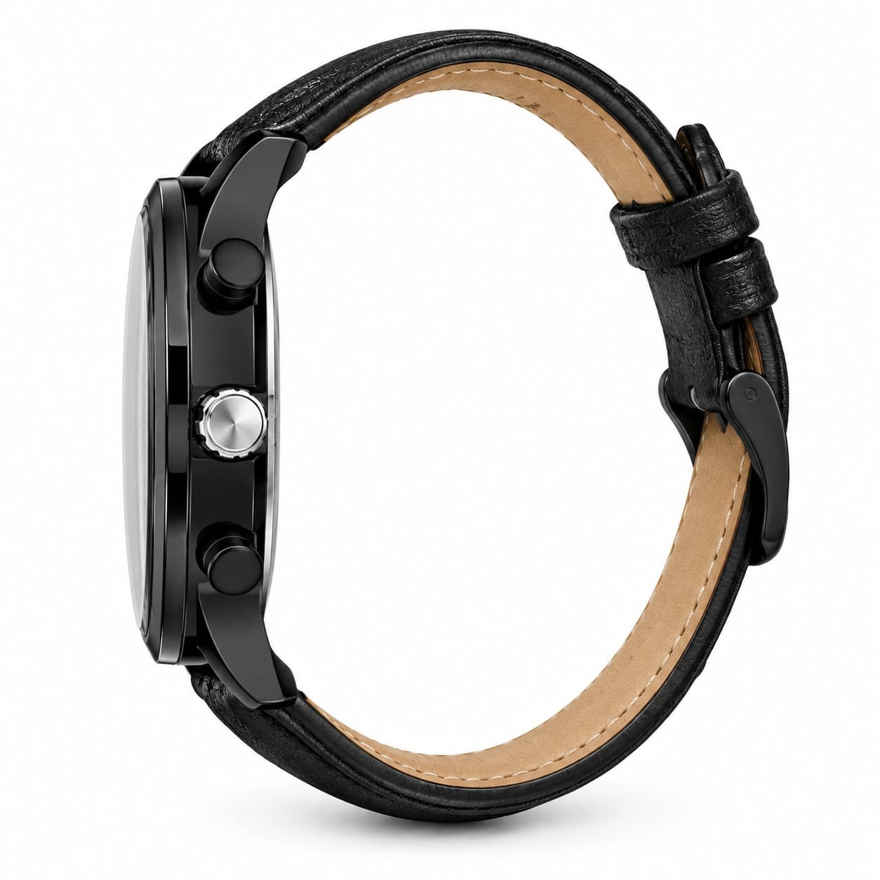 Timevex Black Chronograph Watch for Men - Image 5